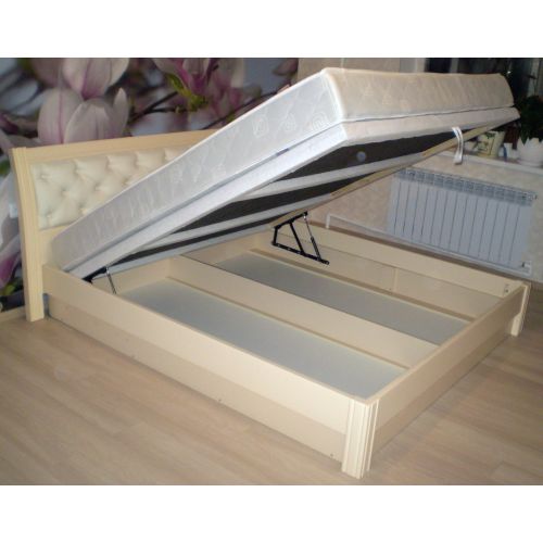 Односпальная мягкая кровать с подъемным механизмом 90х200